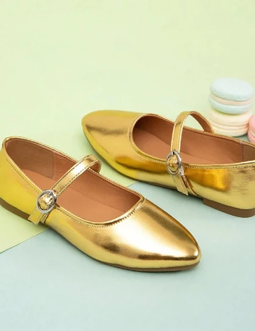 Balerini Shein Kids, auriu Galben