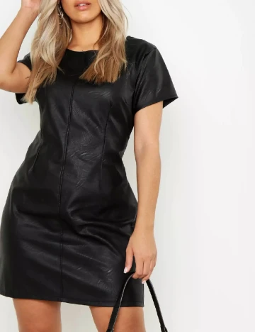 Rochie scurta Boohoo Plus Size, negru Negru