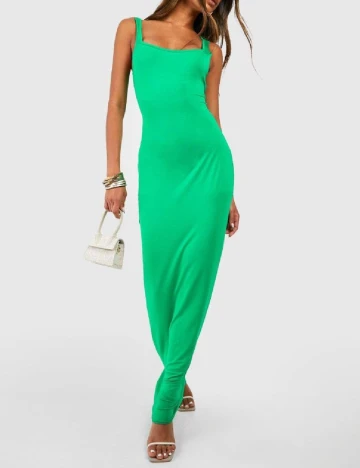 Rochie lunga Boohoo, verde