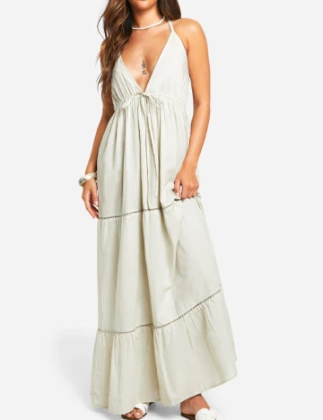 Rochie lunga Boohoo, bej