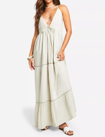 Rochie lunga Boohoo, bej