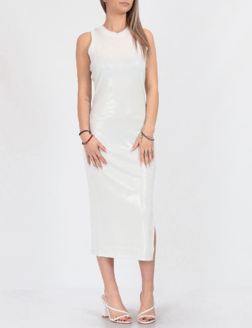 Rochie medie Guess, alb