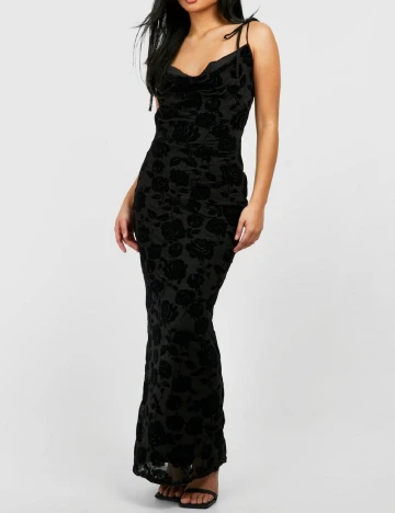 Rochie lunga Boohoo, negru