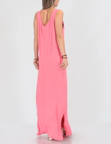 Rochie lunga Pieces, roz
