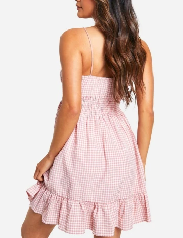 Rochie scurta Boohoo, roz Roz