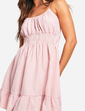 Rochie scurta Boohoo, roz Roz