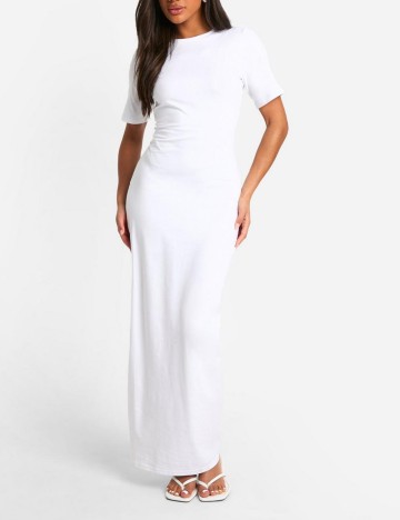 Rochie lunga Boohoo, alb