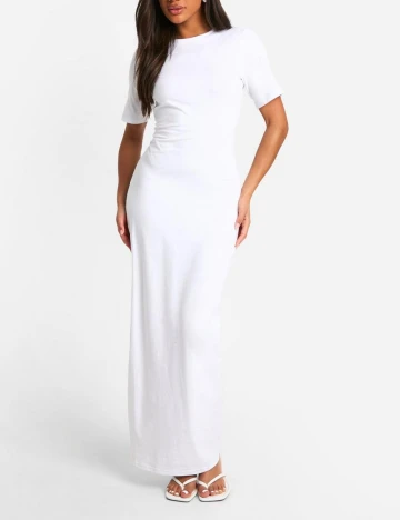 Rochie lunga Boohoo, alb