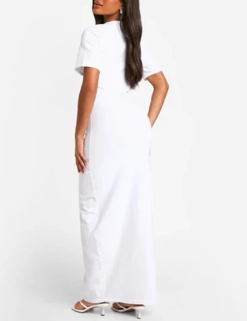 Rochie lunga Boohoo, alb