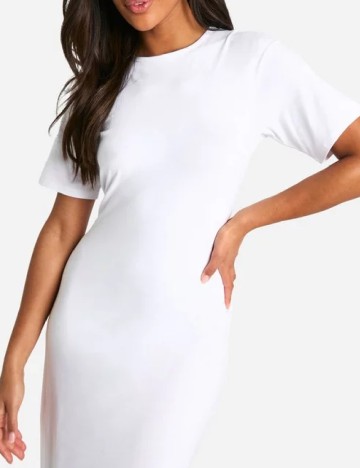 Rochie lunga Boohoo, alb