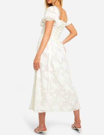 Rochie medie Boohoo, alb