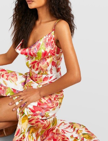 Rochie lunga Boohoo, floral