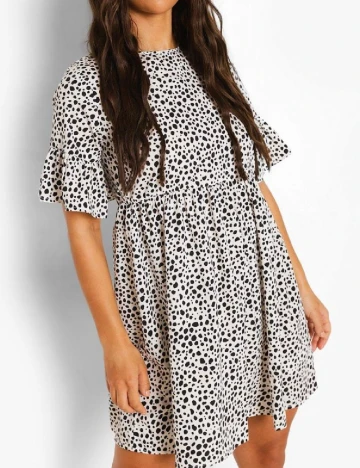 Rochie scurta Boohoo, alb
