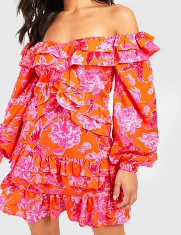 Rochie scurta Boohoo, floral print