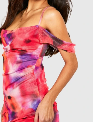 Rochie lunga Boohoo, mix culori