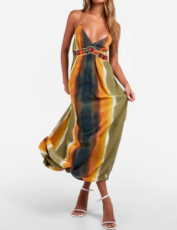 Rochie lunga Boohoo, mix culori