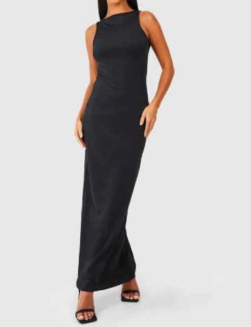 Rochie lunga Boohoo, negru