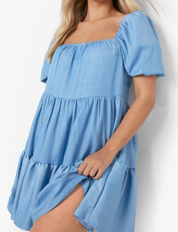 Rochie scurta Boohoo Plus Size, albastru