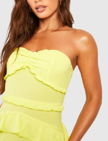 Rochie lunga Boohoo, galben Galben