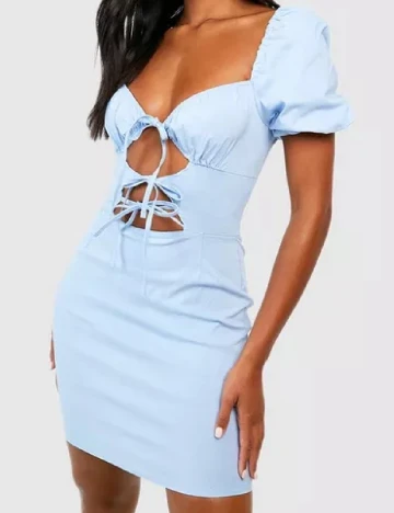 Rochie scurta Boohoo, bleu Albastru