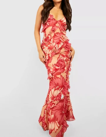 Rochie lunga Boohoo, floral