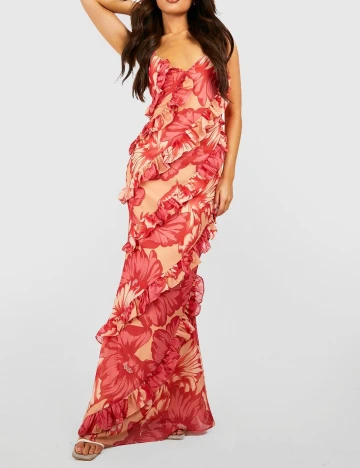 Rochie lunga Boohoo, floral