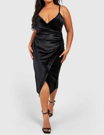 Rochie medie Boohoo Plus Size, negru Negru