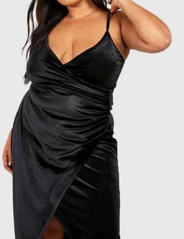 Rochie medie Boohoo Plus Size, negru Negru
