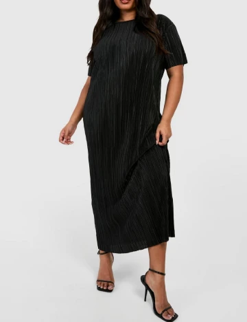Rochie medie Boohoo Plus Size, negru