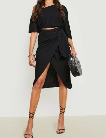Fusta Boohoo, negru