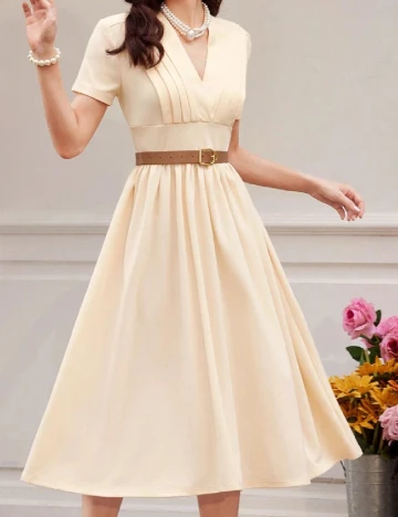 Rochie medie SHEIN, crem