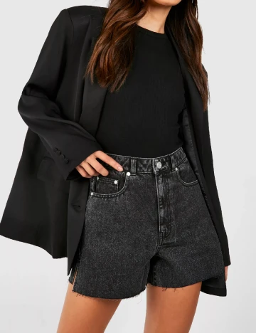 Pantaloni scurti Boohoo, gri inchis