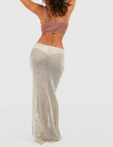 Rochie de plaja Boohoo, crem