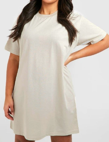 Rochie scurta Boohoo Plus Size, bej