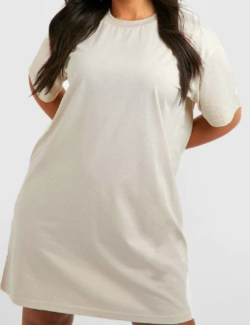Rochie scurta Boohoo Plus Size, bej