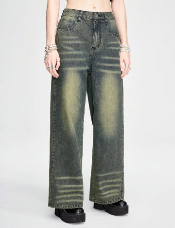 
						Blugi Romwe, verde