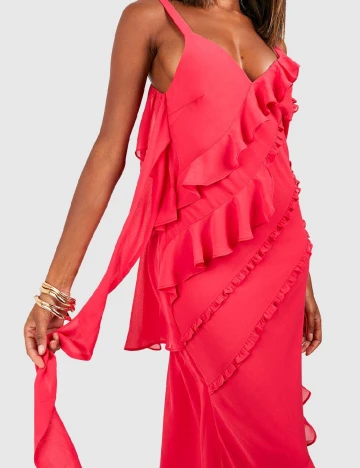 Rochie lunga Boohoo, roz