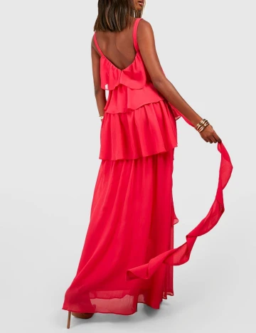 Rochie lunga Boohoo, roz
