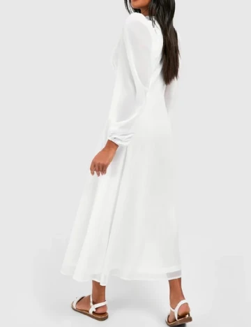 Rochie lunga Boohoo, alb