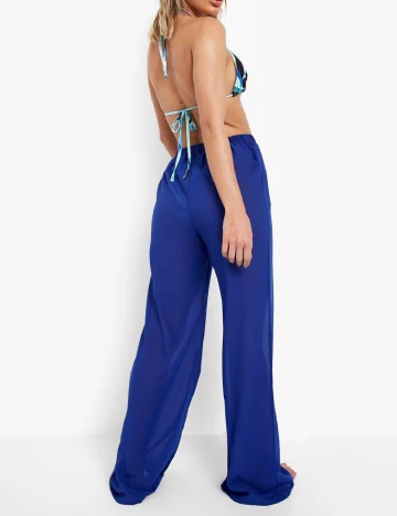 Pantaloni de plaja Boohoo, albastru
