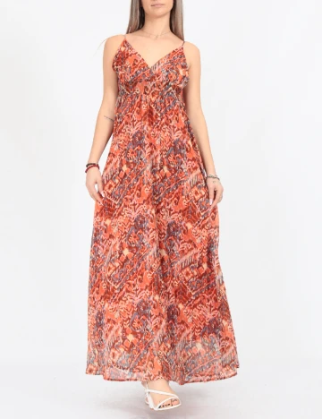 Rochie lunga Only, portocaliu
