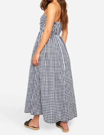 Rochie lunga Boohoo, alb/negru