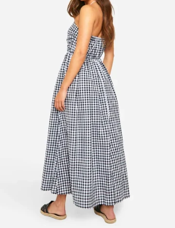 Rochie lunga Boohoo, alb/negru