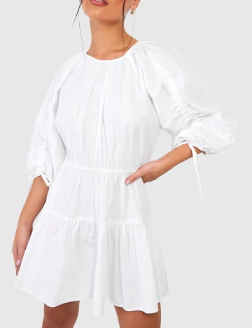 Rochie scurta Boohoo, alb