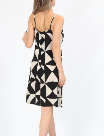 Rochie scurta Only, alb/negru