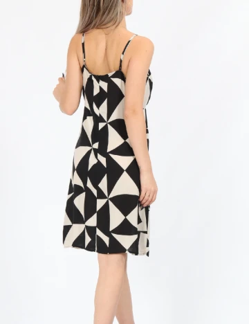Rochie scurta Only, alb/negru