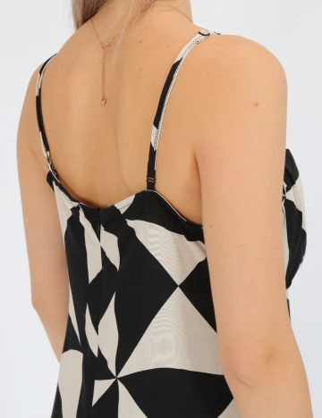 Rochie scurta Only, alb/negru