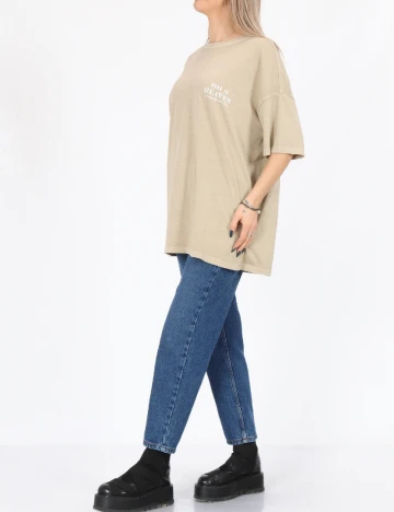 Tricou Only, bej
