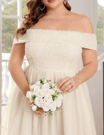 Rochie lunga SHEIN CURVE, crem