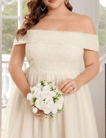 Rochie lunga SHEIN CURVE, crem